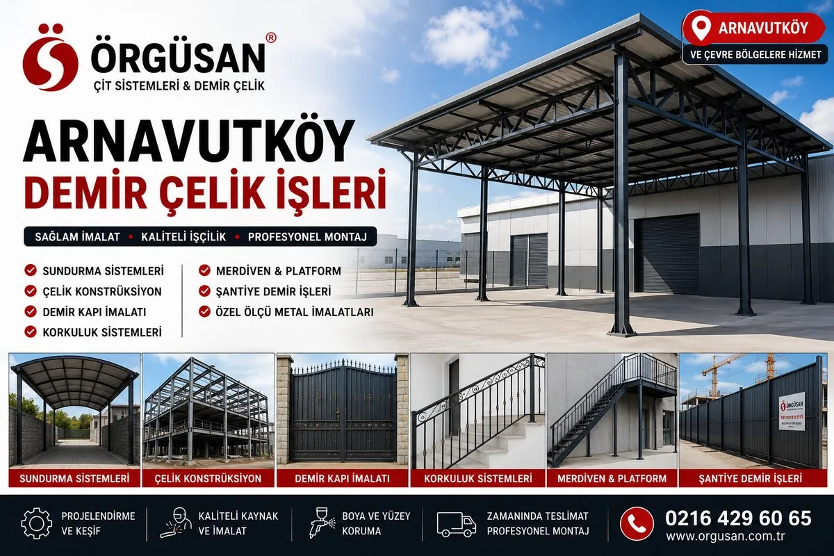 Arnavutköy Demir Çelik İşleri ve Sundurma Sistemleri Arnavutköy Demir Çelik İşleri ve Sundurma Sistemleri