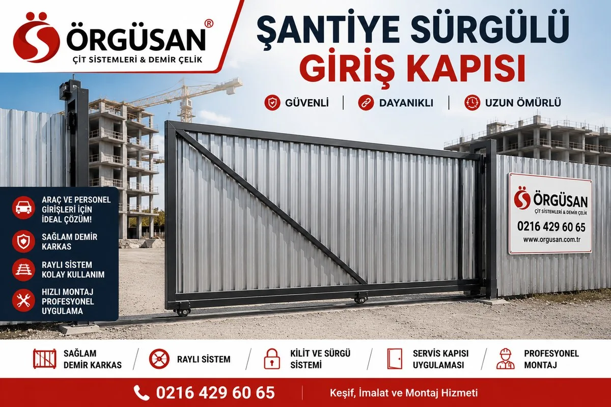 ŞANTİYE SÜRGÜLÜ GİRİŞ KAPISI